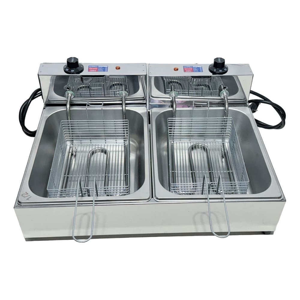 Fritadeira Elétrica Industrial 2 Cubas 10l Profissional