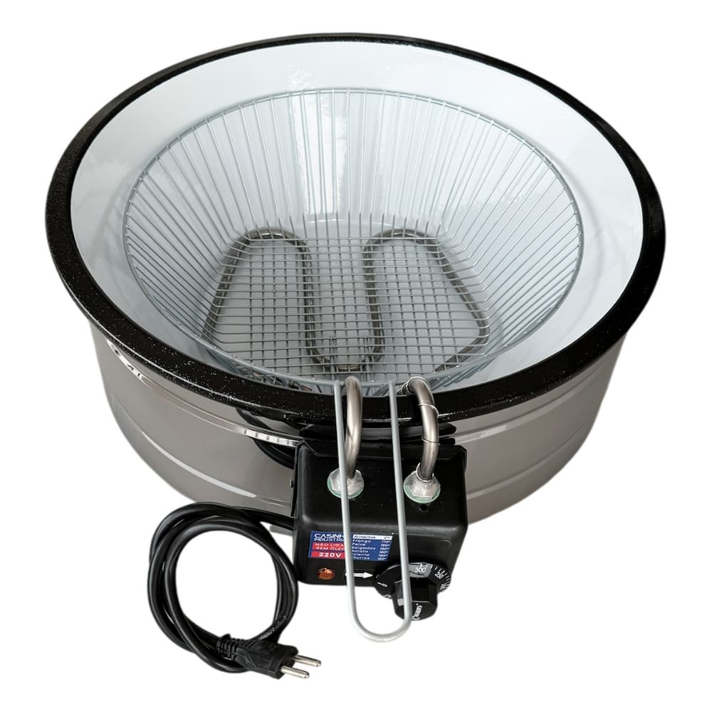 Fritadeira Elétrica Industrial Tacho Redondo 10l Esmaltada