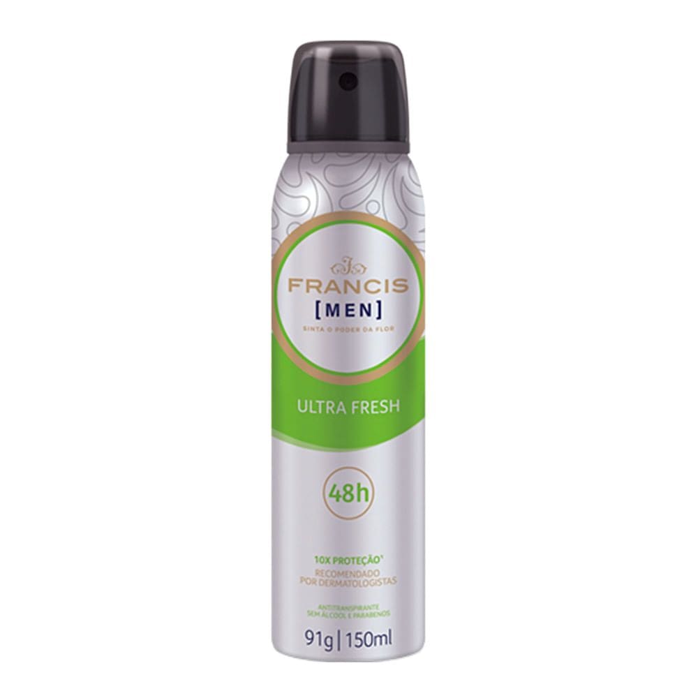 Desodorante Francis Men Ultra Fresh Aerosol Antitranspirante 48h 150ml