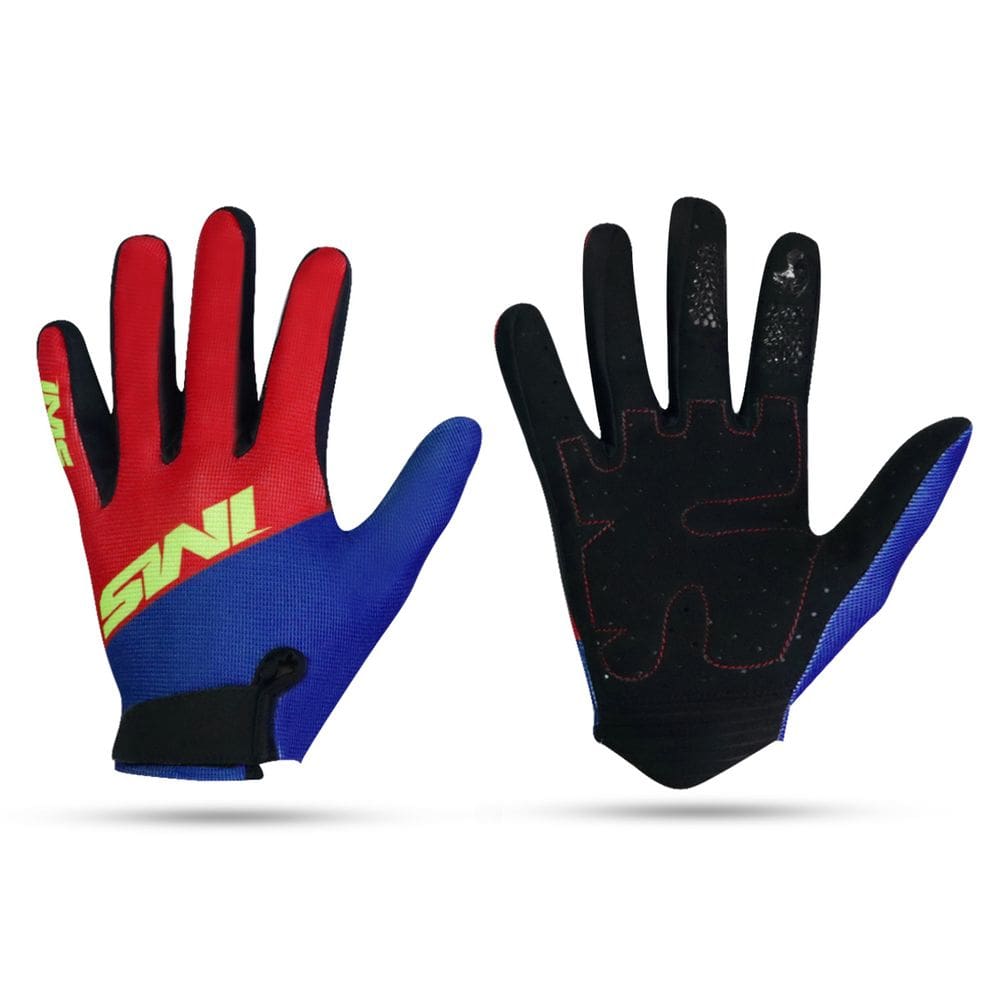 Par Luva Ims Attack 2025 Azul/Vermelho Trilha Enduro Motocross