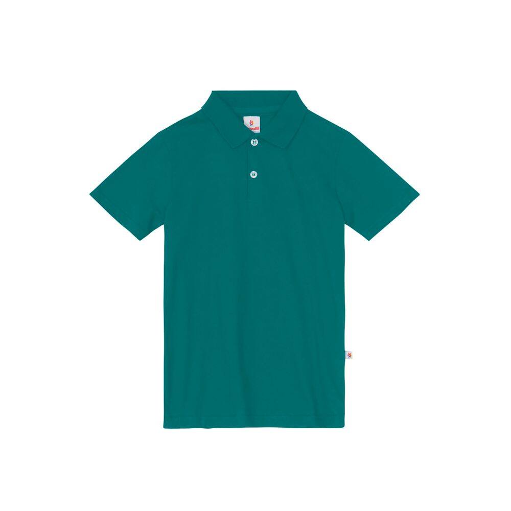 Camisa Polo Infantil Menino Em Malha Verde Brandili
