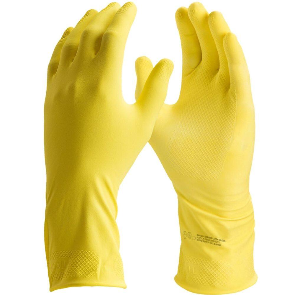 Luva de Látex Amarela Confort Multiuso Danny CA 15532