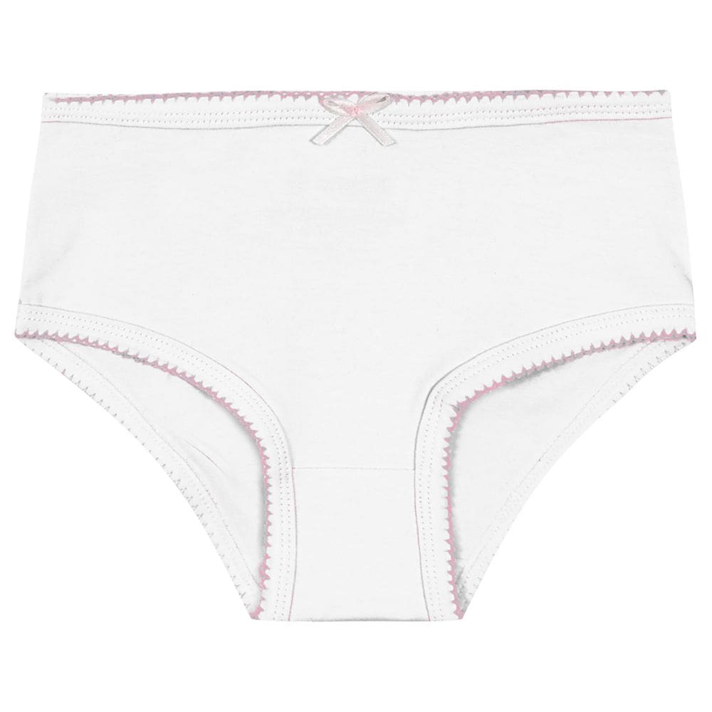 Calcinha Em Cotton Infantil Menina Branco Brandili