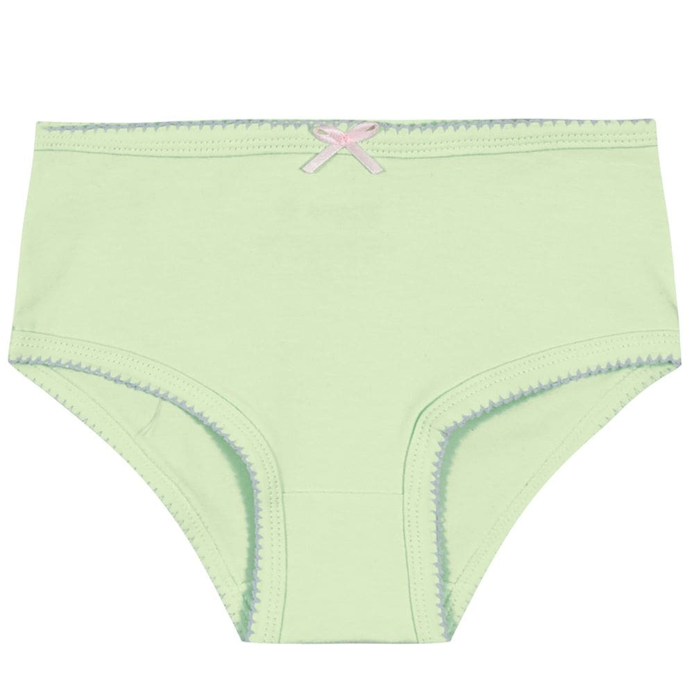 Calcinha Infantil Menina Em Cotton Verde Brandili