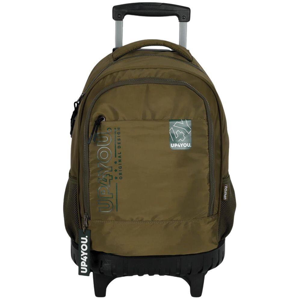 Mochilete Com Rodinhas Up4You Design Verde Militar
