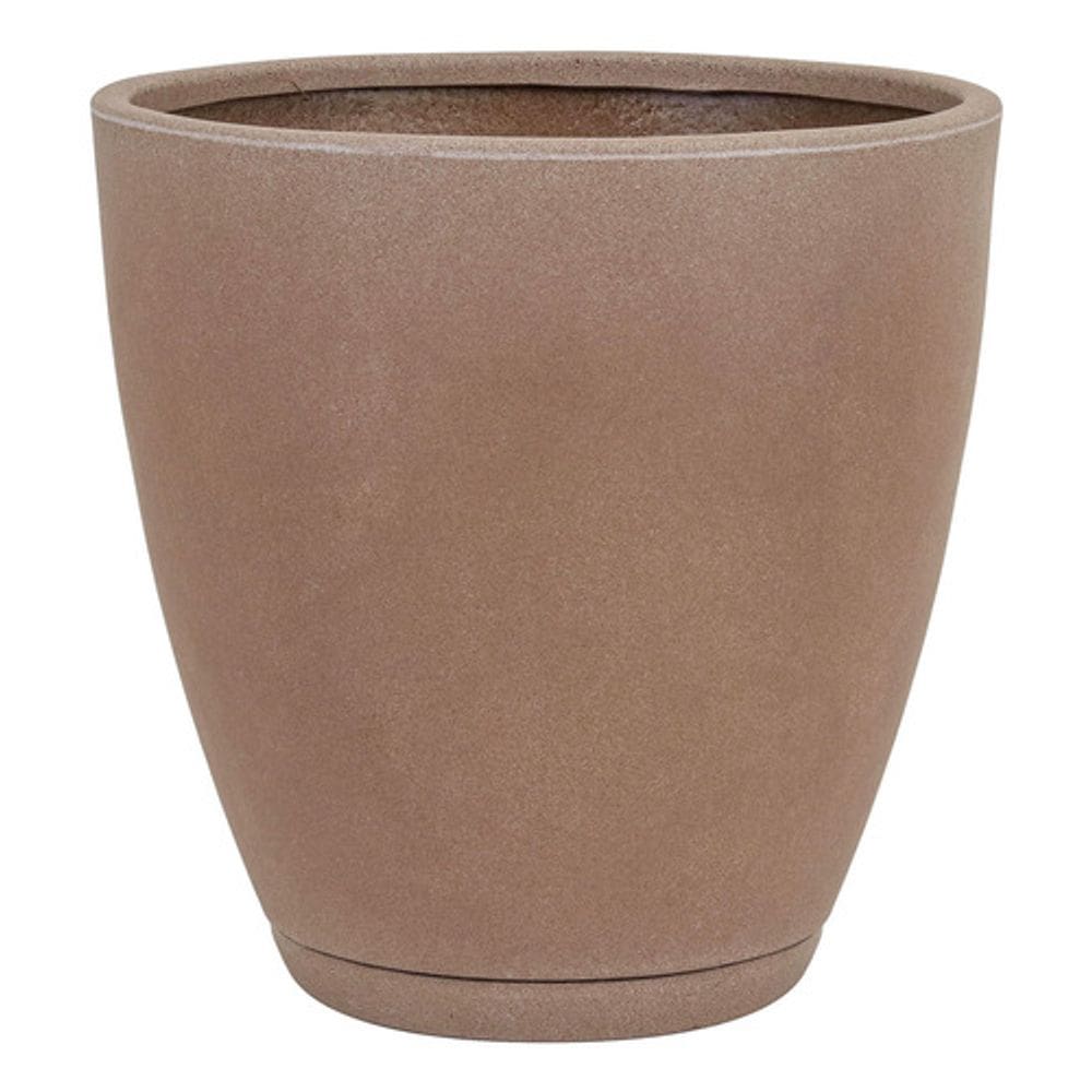 Vaso De Planta Grande Plastico Castanho 35x35cm Fuji