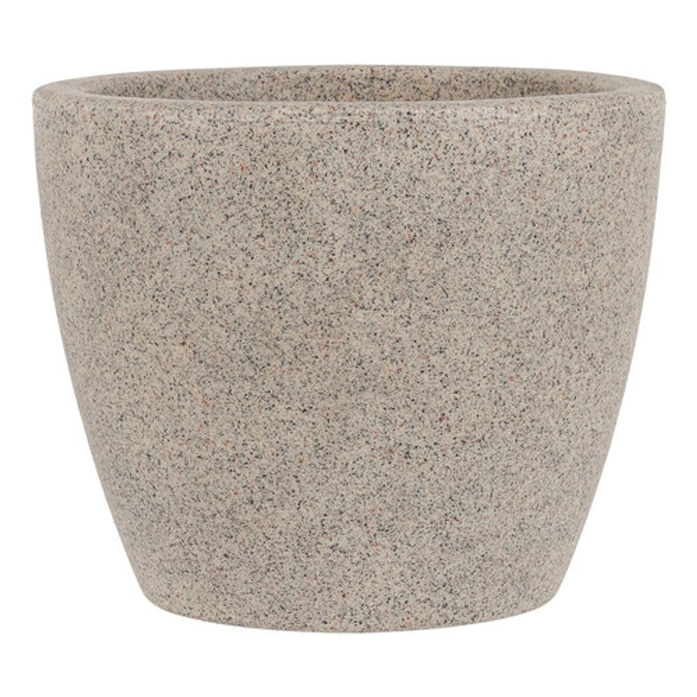 Vaso De Planta Medio Plastico Granito 20x24 Cm Sinai