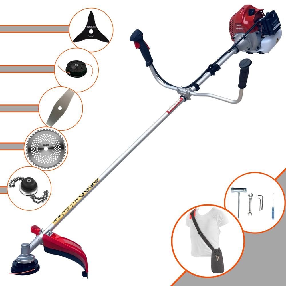 Roçadeira À Gasolina Kawashima BCJ521-L 2T 2,5HP 52cc Alta Performance Com Carretel + Faca 2 Pontas + Faca 3 Pontas + Faca 40 Dentes Vídea + Trimmer