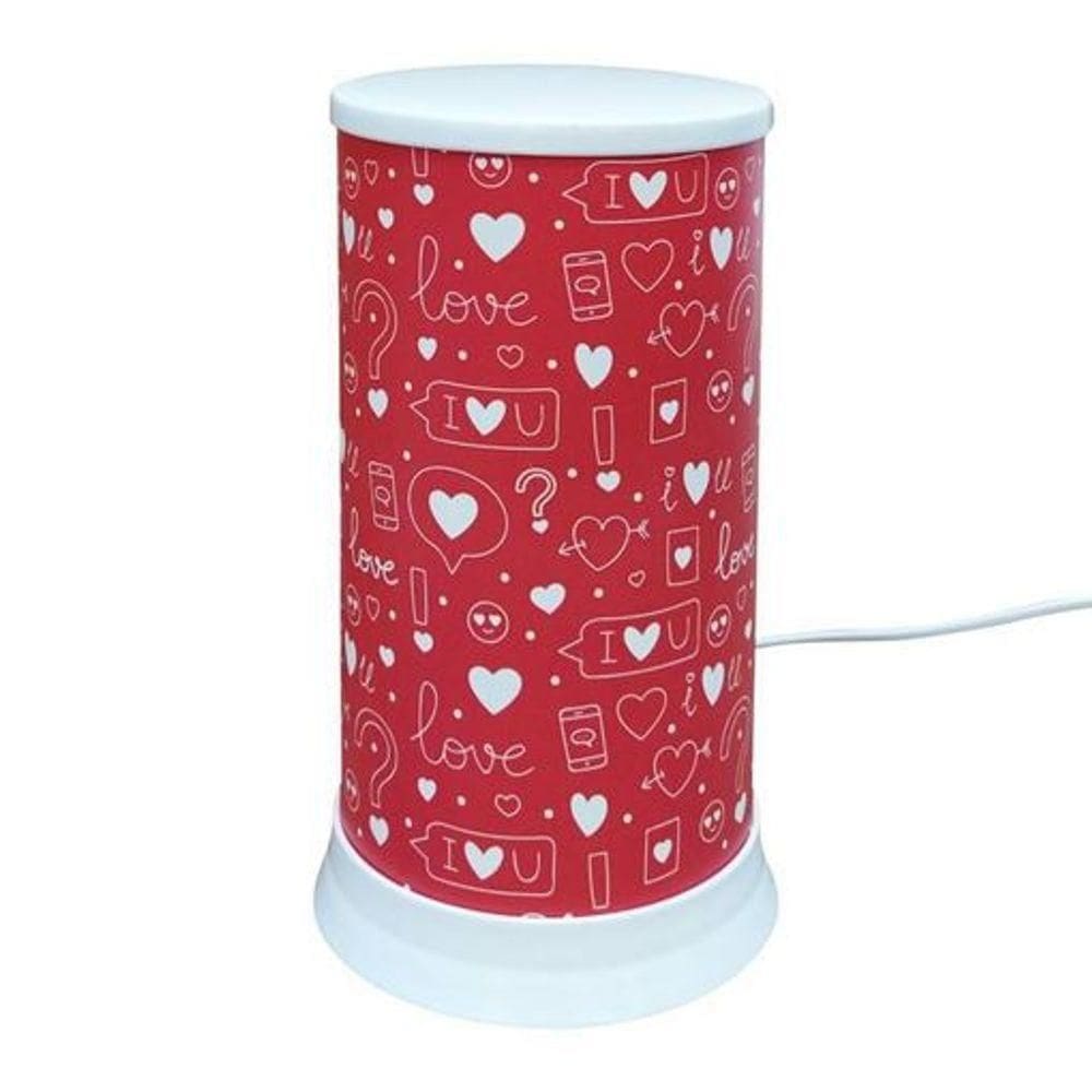 Luz Do Amor: Luminária De Mesa Vermelha Eu Te Amo Tudo Para Encantar Seu Espaço