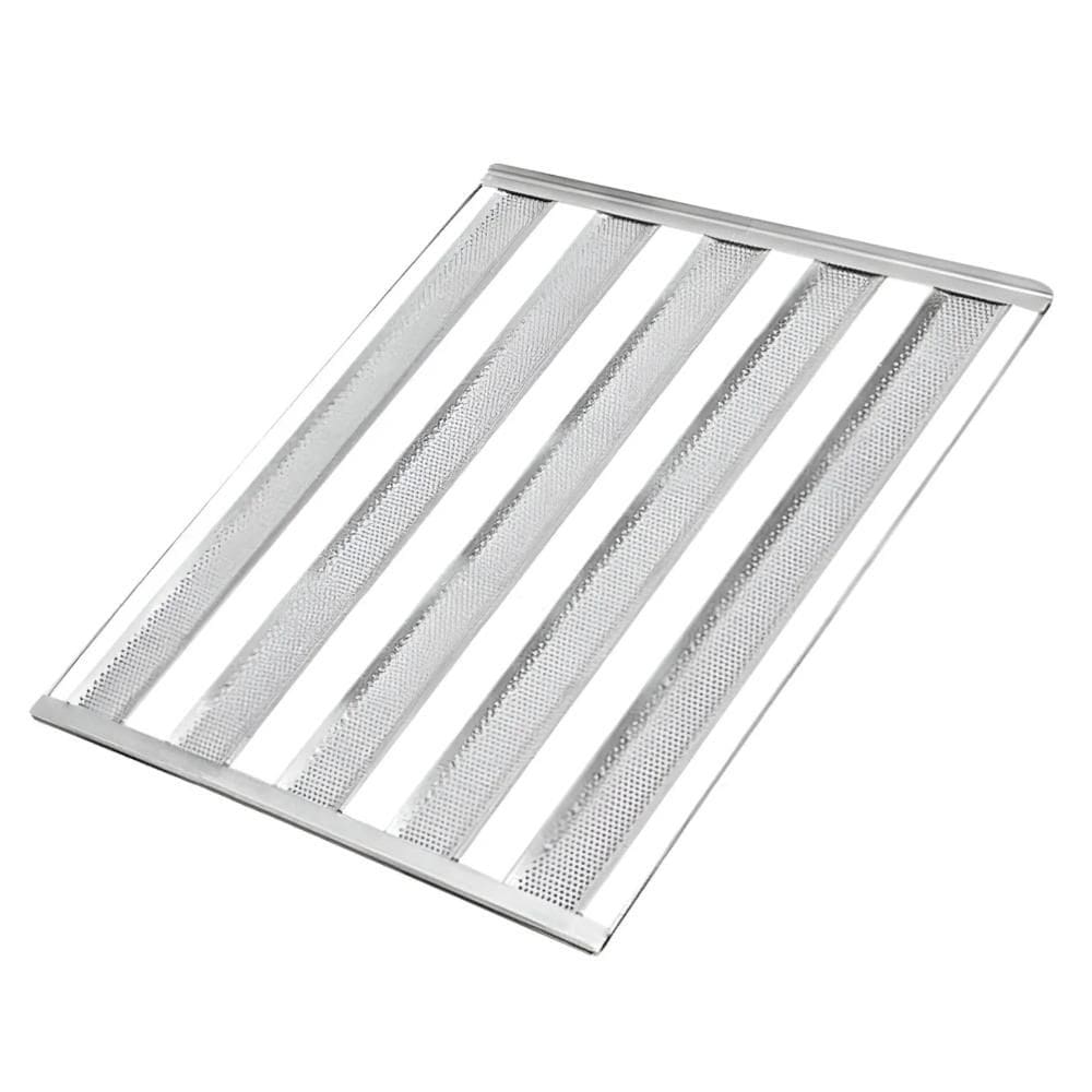 Assadeira 58X70 2Cm Pao Frances 5 Tiras 7Cm Perfurado Aluminio 0,5Mm - Imeca