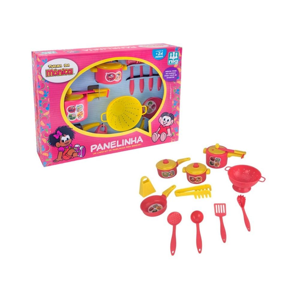 Kit Cozinha Infantil Panelinhas Turma da Mônica - Nig