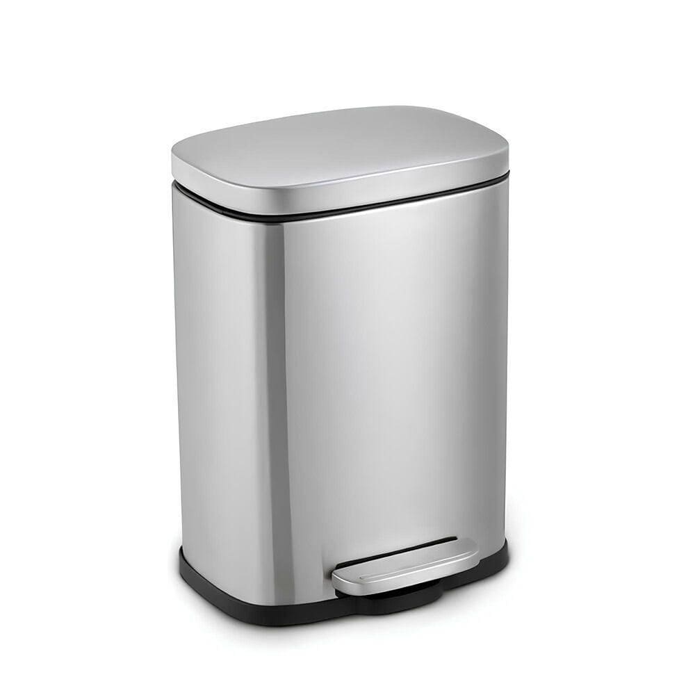 Lixeira De Pedal Compacta 5l Em Aço Inoxidável Com Balde Interno Removível - Praticidade E Elegância Para Sua Cozinha!