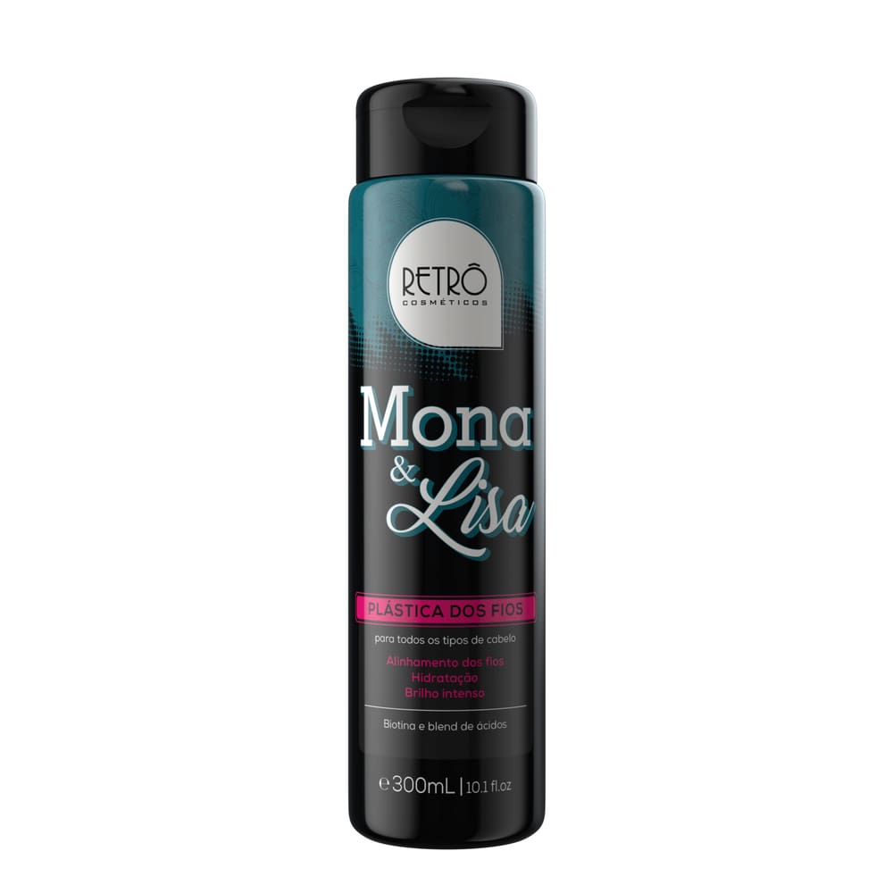 Escova Progressiva Retrô Cosméticos Alisadora e Brilhante Plástica dos Fios Mona Lisa - 300mL