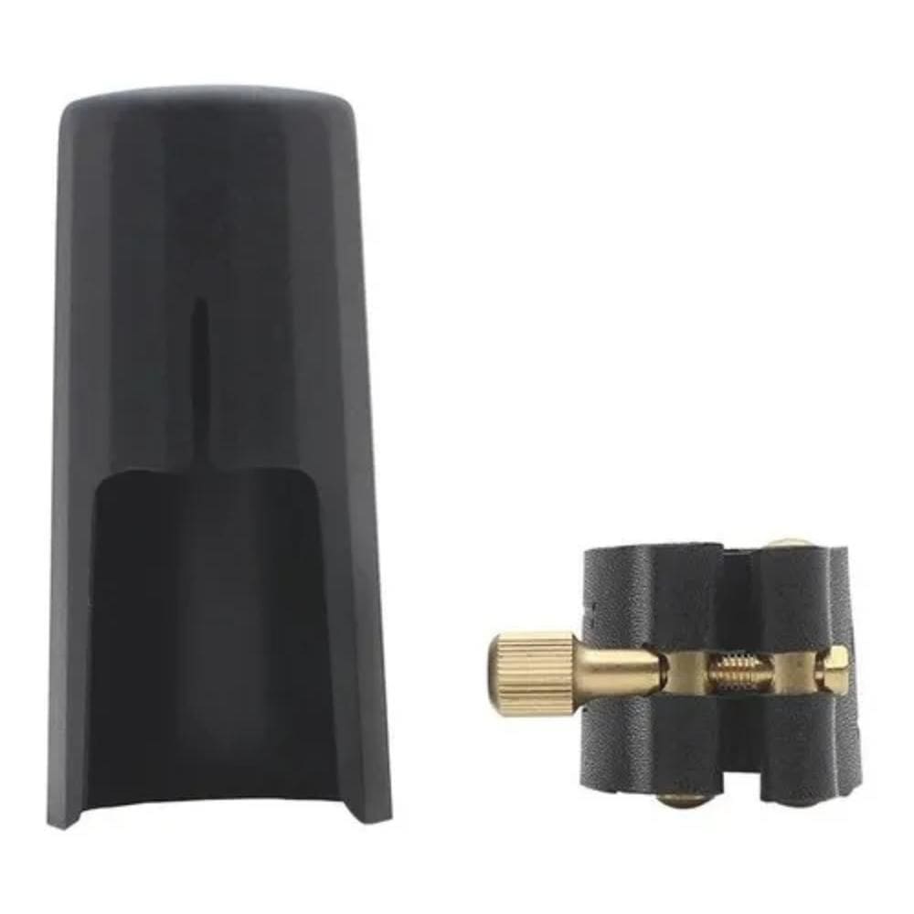 Abraçadeira de Couro Sintético E Cobre Boquilha para Boquilha de Massa de Sax Tenor - Free Sax`s