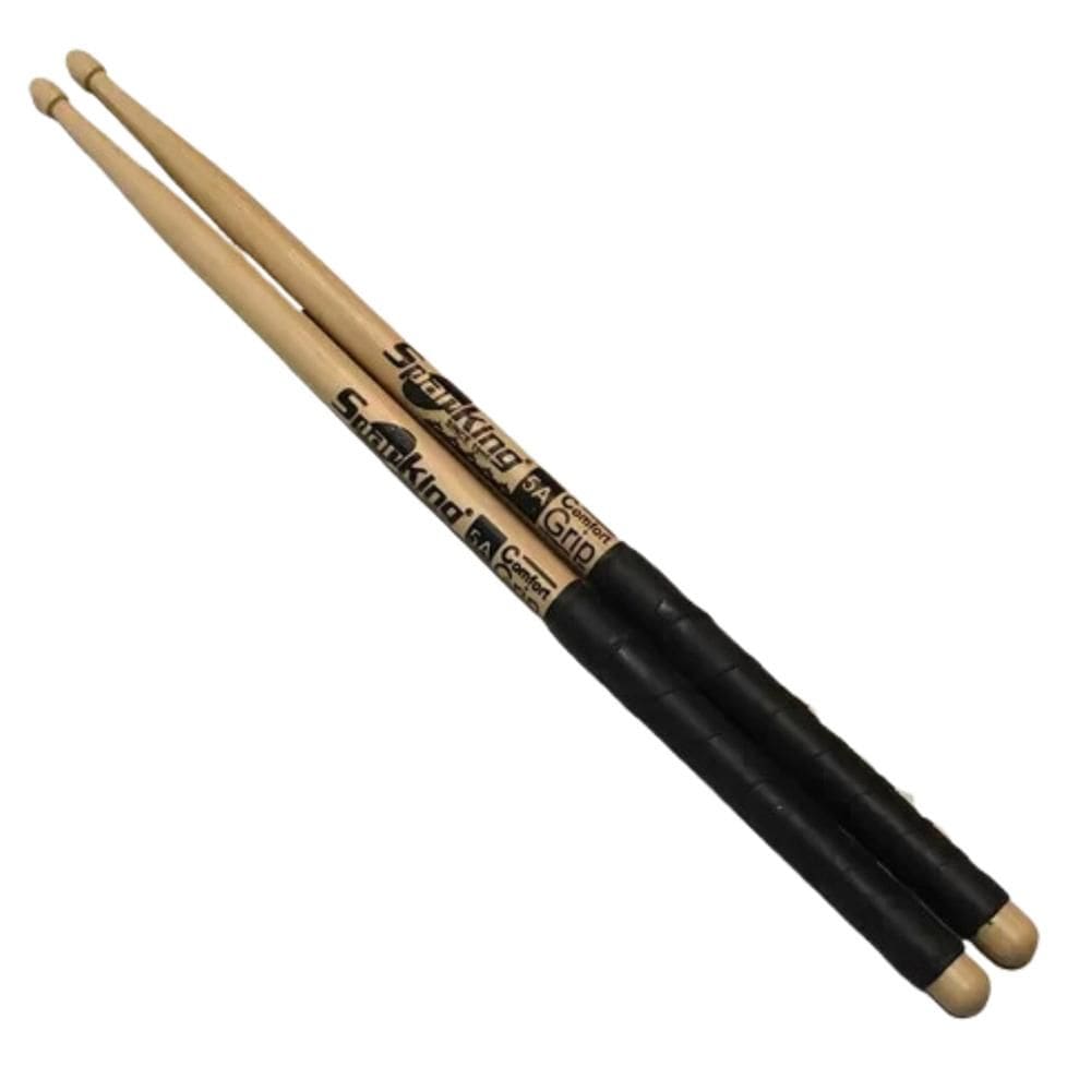 Baqueta 5A Ponta de Madeira Comfort Grip Preta - Spanking