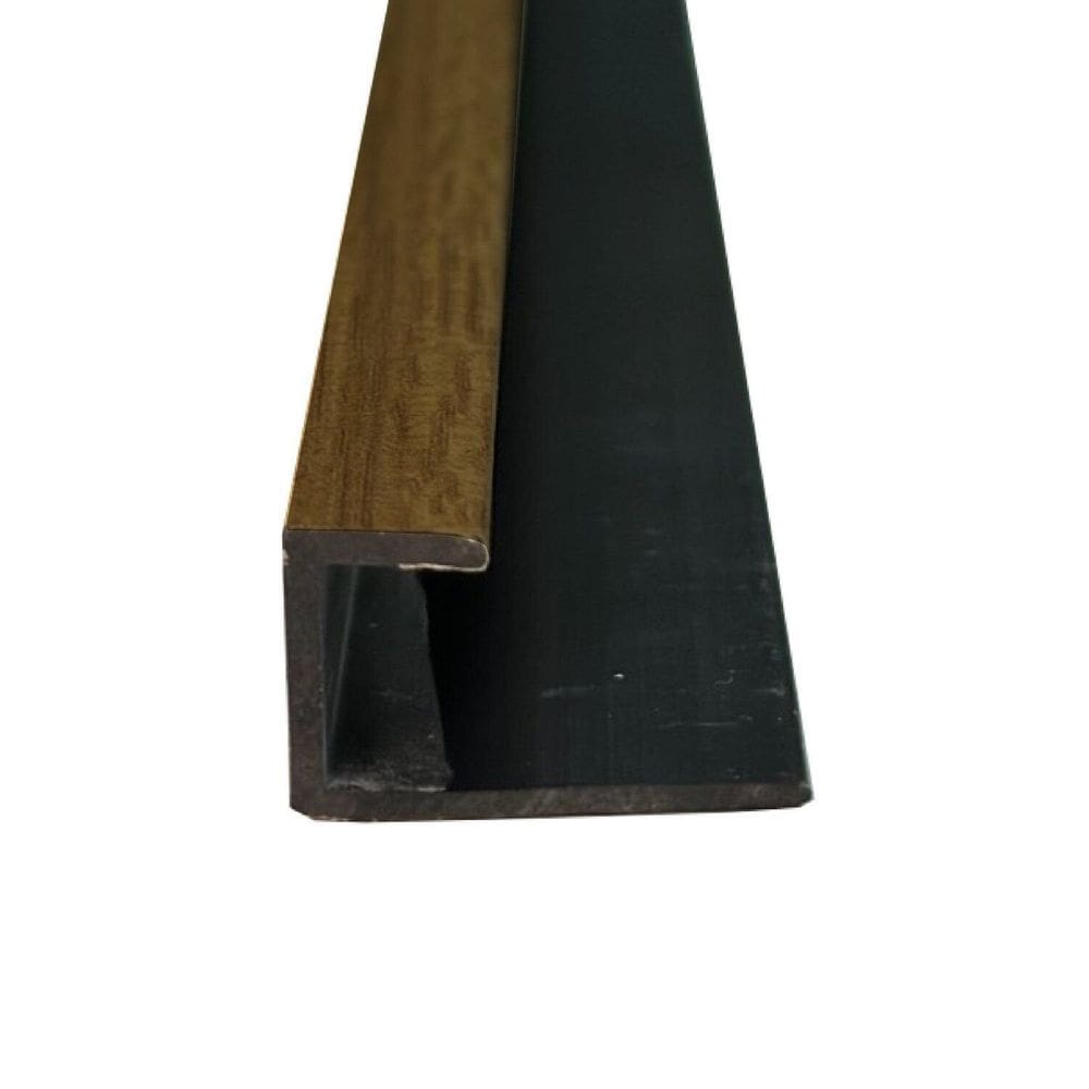 Perfil Tubular Final Tipo U Cedro para Parede Leve 270cm