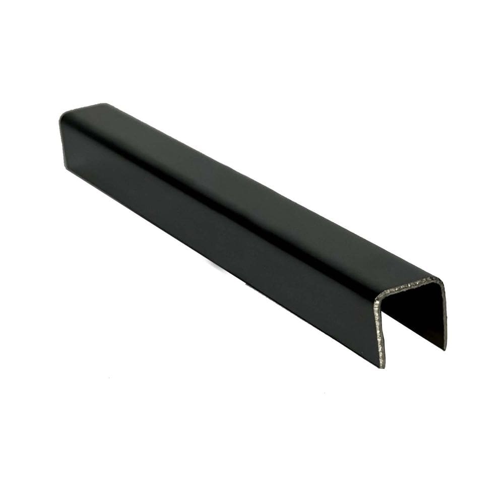 Perfil de Aço Inox Formato U de 1cm X 280cm Preto Brilho