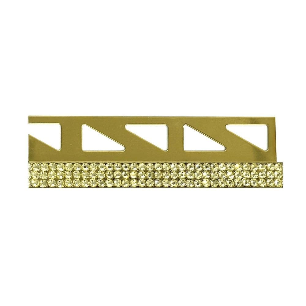 Perfil em Aço Inox Diamond Barra 1cm X 1cm X 244cm Dourado Brilho