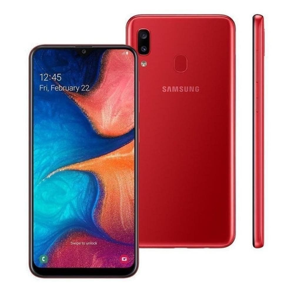 Usado: Samsung A20 32 GB Vermelho - Excelente