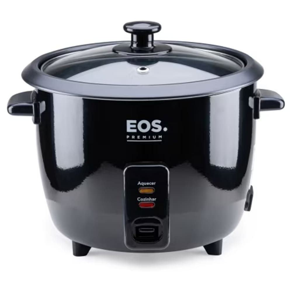 Panela de Arroz 1.5L EOS 500W Faz 8 Xicaras Ellegance Black 220V