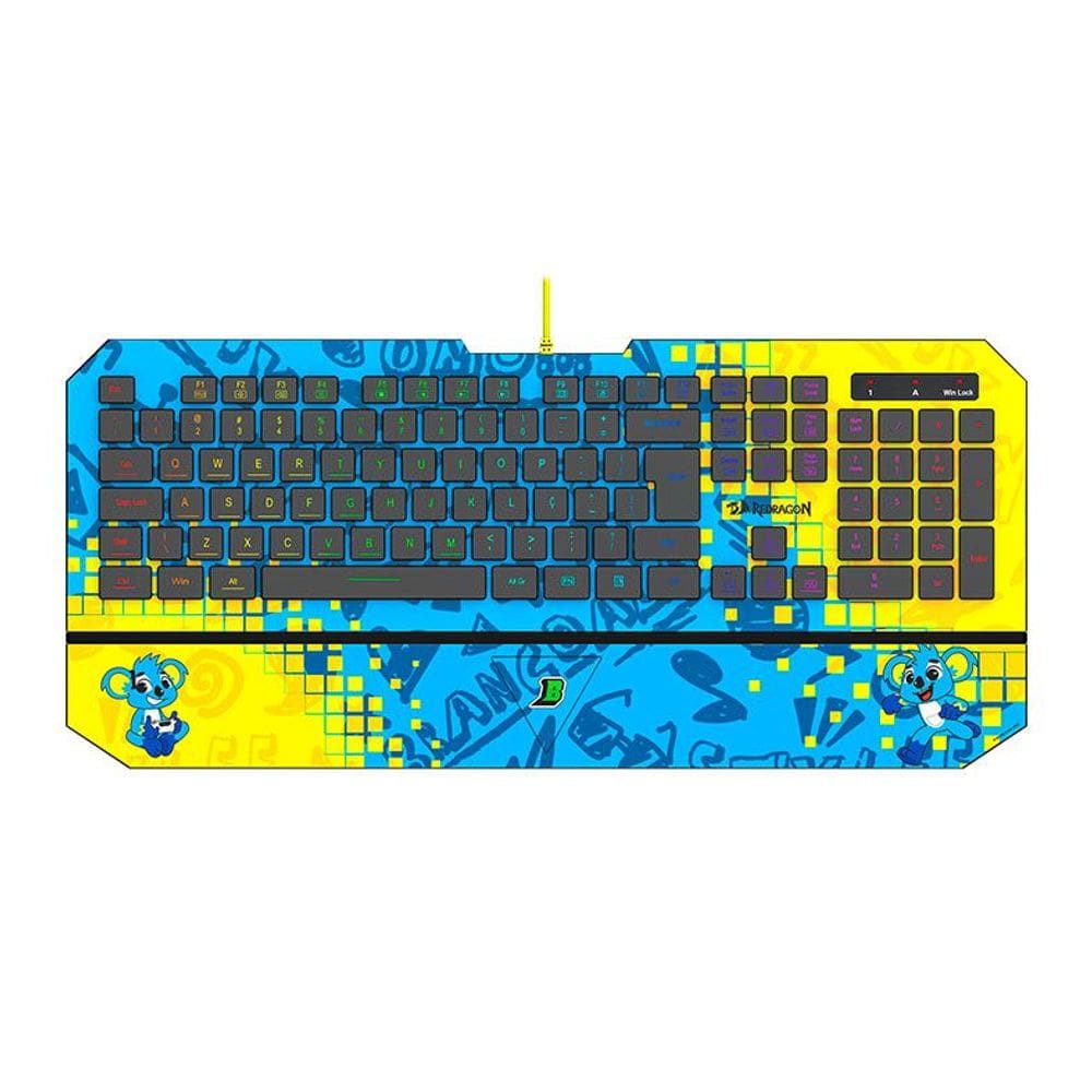 Teclado Gamer com Fio Redragon RGB Ellegance Color USB