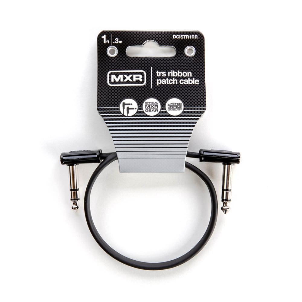 Cabo de conexão JIM DUNLOP MXR Ribbon TRS 0,3 m, ângulo reto 1/4