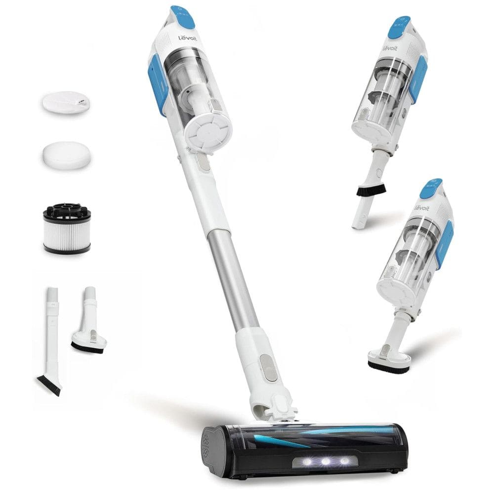 Aspirador de Pó Sem Fio LEVOIT, 50 Min de Autonomia, Sucção Poderosa, Recarregável, Leve e Versátil para Carpetes e Pisos - 110V