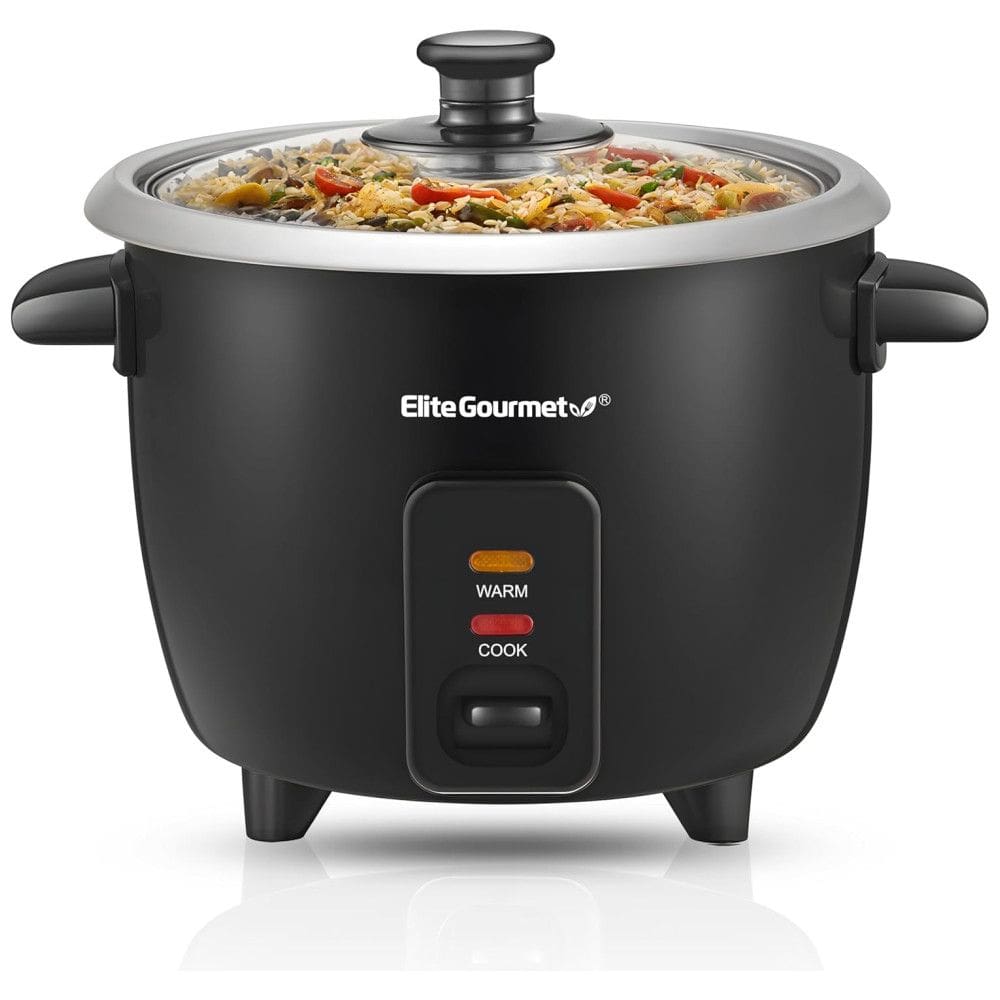 Panela Elétrica de Arroz Elite Gourmet ERC003B com Função de Manter Quente Automático - Prepara Sopas, Ensopados, Grãos, Cereais Quentes,