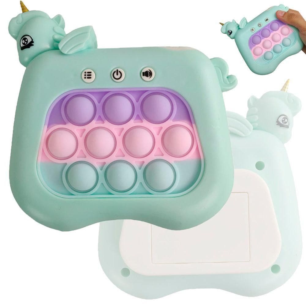 Pop It Mini Game Interativo Unicornio 4 Modos Luzes Som Divertido Relaxante Anti desconforto Crianças Toy