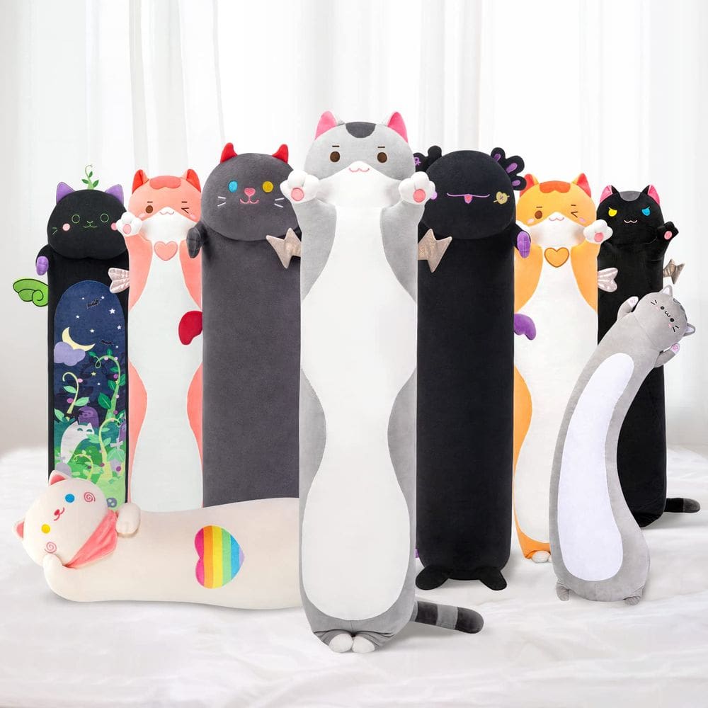Almofada Mewaii Long Body Cat, 36 cm, bicho de pelúcia