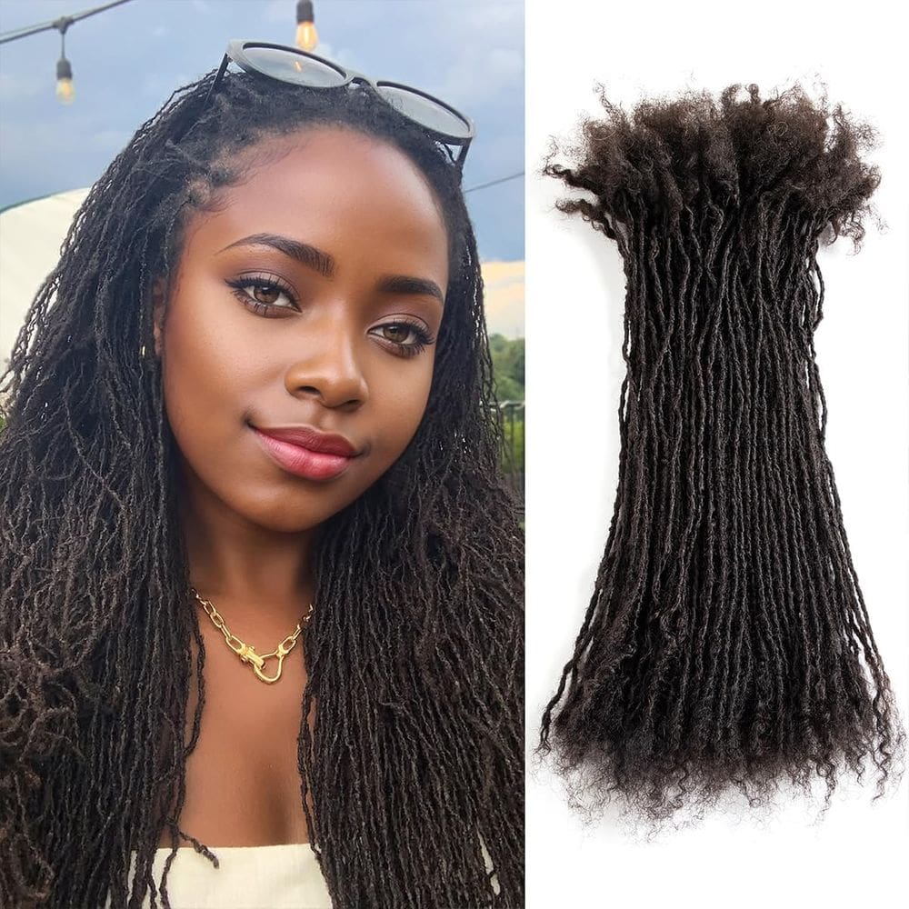 Extensões Micro Locs DAIXI Handmade Handmade Interlocking Sisterlocks
