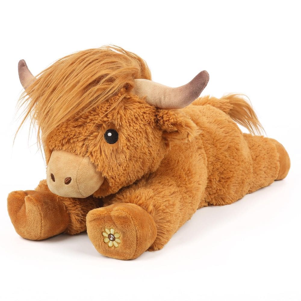 Bicho de pelúcia Cuckool Highland Cow com Moo Sound 35 cm