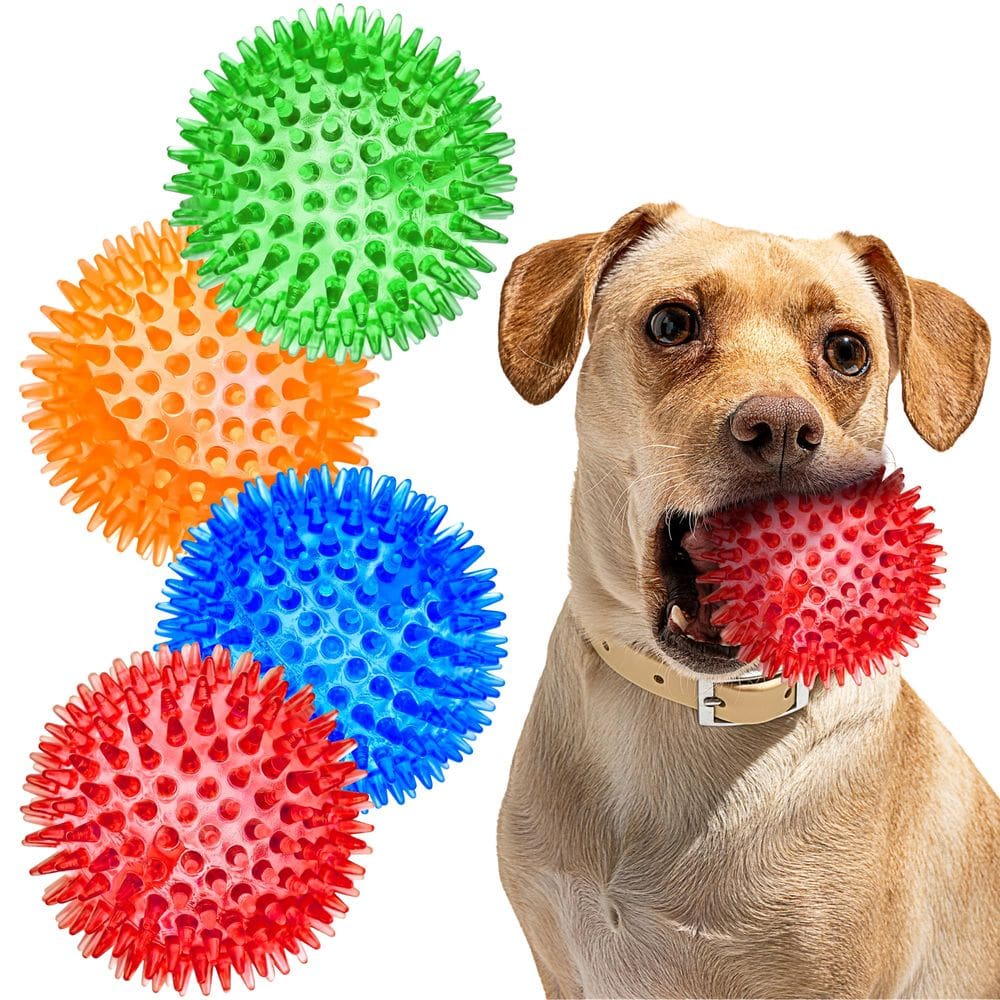 Brinquedo para cães SHARLOVY Squeaky Balls para cães pequenos 7,6 cm, 4 cores