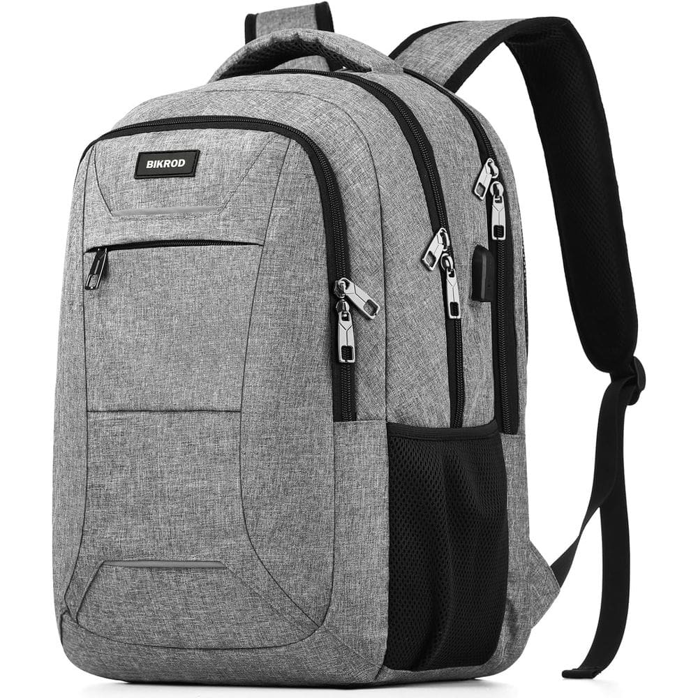 Mochila BIKROD Laptop de 17 polegadas para homens e mulheres cinza