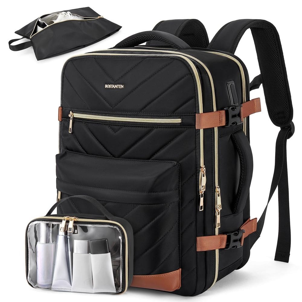 Mochila de viagem BOSTANTEN para mulheres com compartimento para laptop de 15,6"