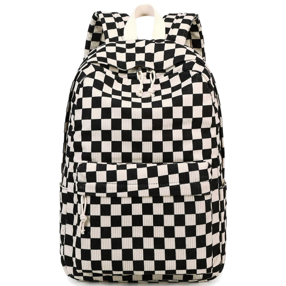 Mochila Bluboon para meninas e mulheres em veludo cotelê de 13 polegadas