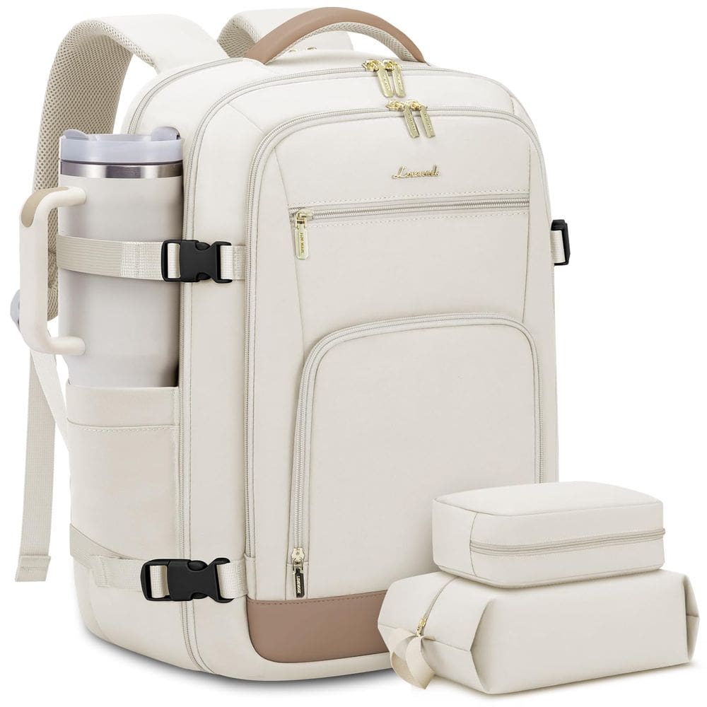 Mochila de viagem LOVEVOOK 40L para mulheres com laptop de 17" à prova d`água