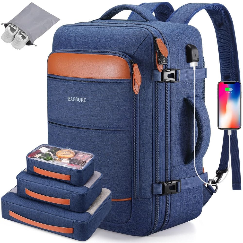 Mochila Bagsure Travel 42L Carry on Bagage com porta USB