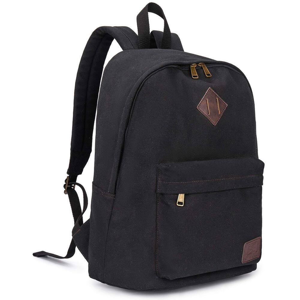 Mochila Seemeroad Canvas Laptop 28L para homens e mulheres preta