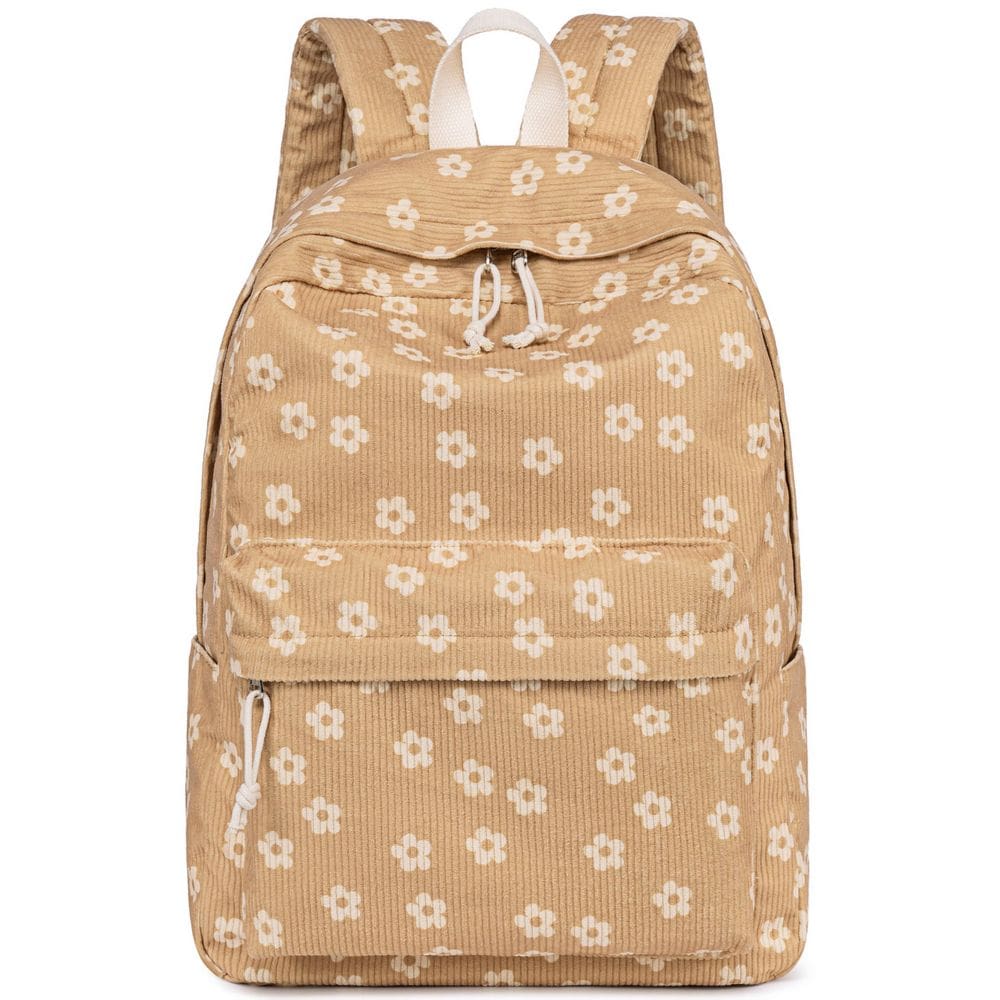 Mochila Bluboon para meninas da escola, bolsa de livros de veludo cotelê de 13 polegadas