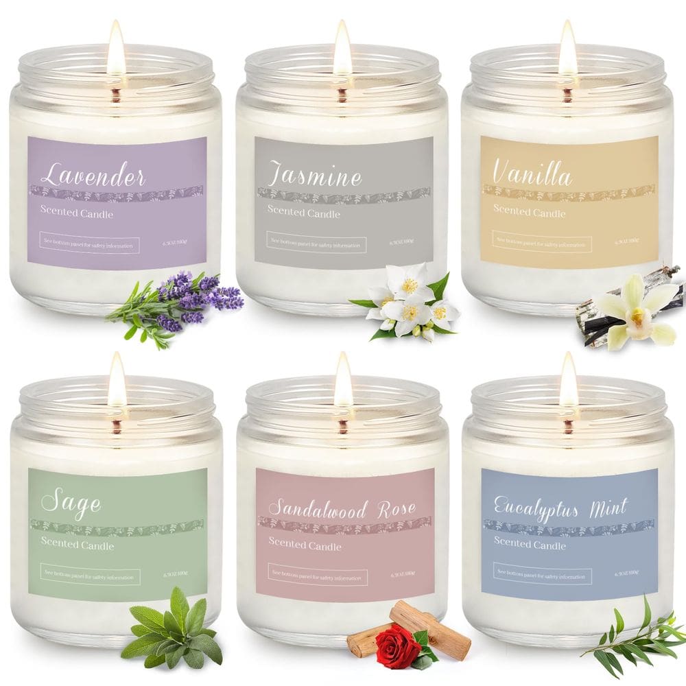 Velas PELN, aromaterapia perfumada, pacote com 6, 1,12 L, 300 horas de duração
