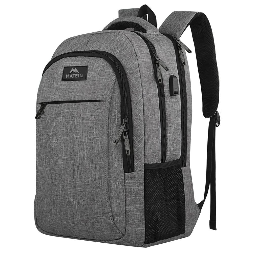 Mochila MATEIN Travel Laptop Anti Theft 15,6" com porta USB cinza