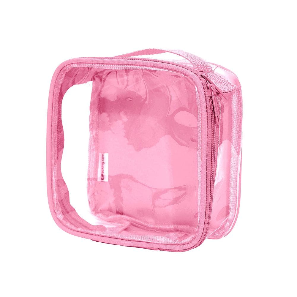 Bolsa de higiene de viagem EZpacking Clear aprovada pela TSA 3-1-1 (rosa)