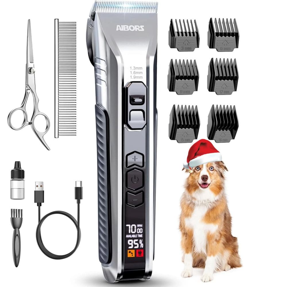 Aparador de cabelo sem fio recarregável para cães AIBORS 2500mAh