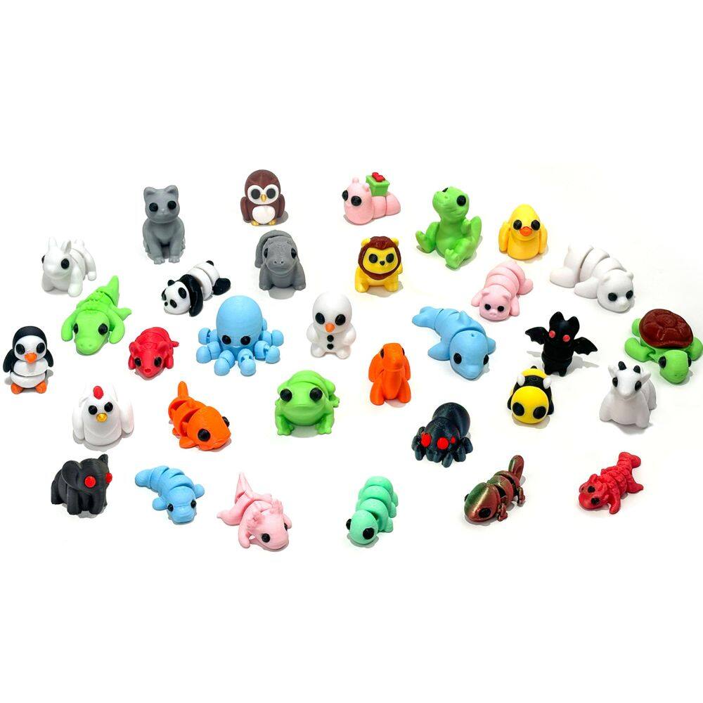 Mini conjunto de estatuetas de animais, 32 peças de brinquedo articulado Fidget