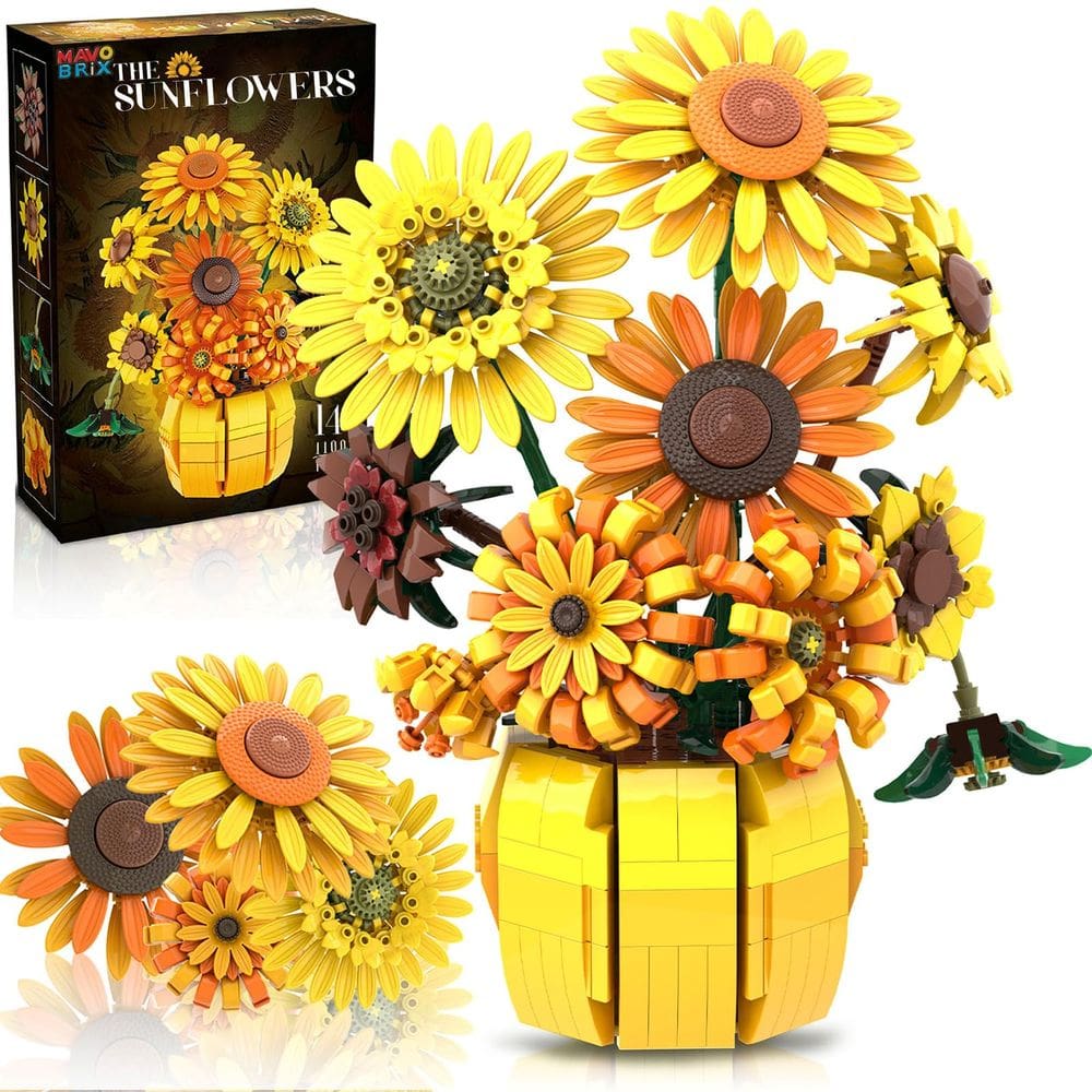 Conjunto de construção Mavo brix Flowers Van Gogh Sunflowers 14+ Years