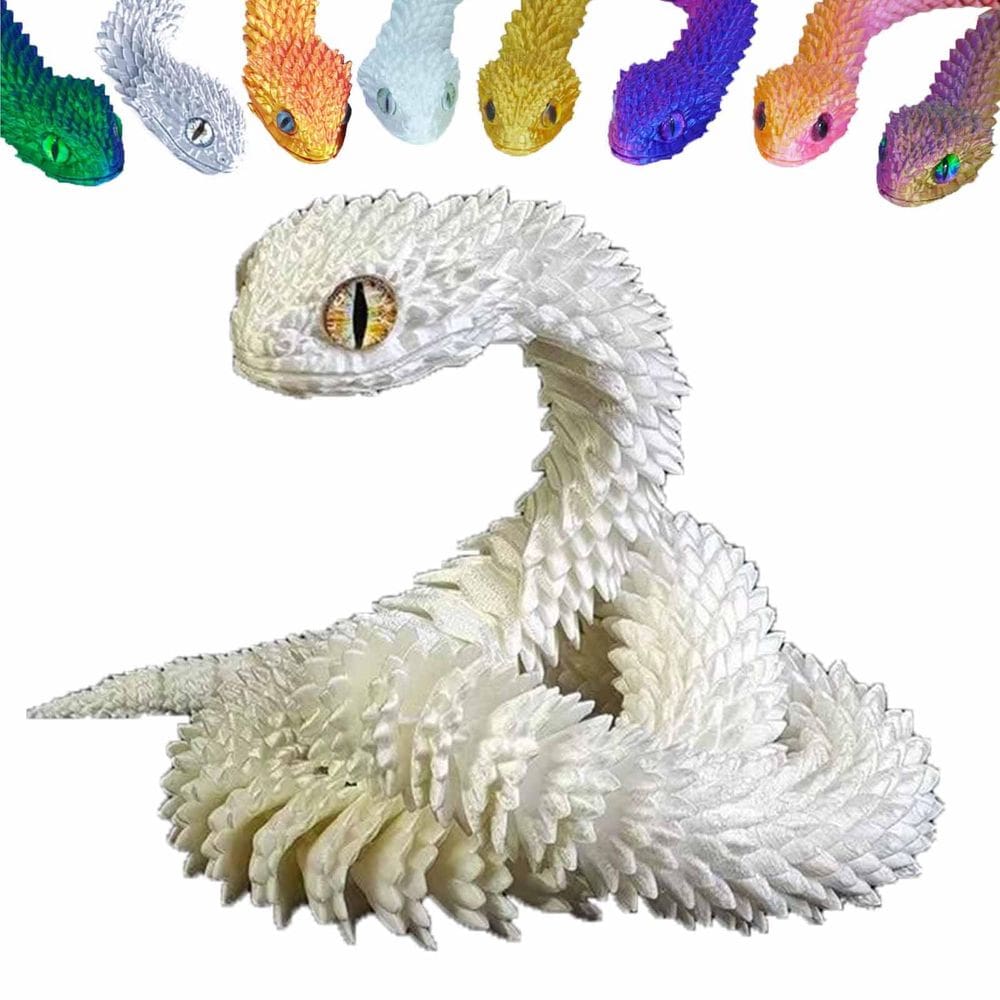 Resina de articulação flexível articulada de cobra impressa em 3D de brinquedo de 60 cm