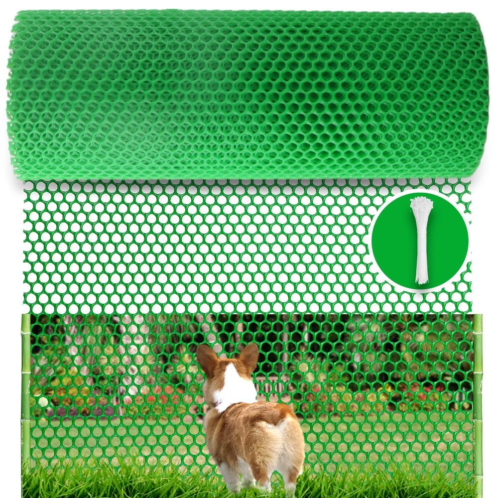 Rolo de vedação de malha de arame de plástico Sumloty Green 40cm x 6m