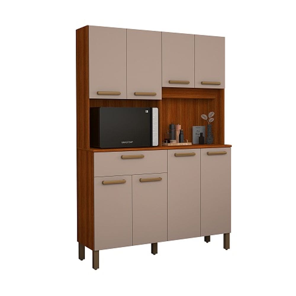 Kit Cozinha Jade 8 Portas Cinamomo/Connect - Vitamov