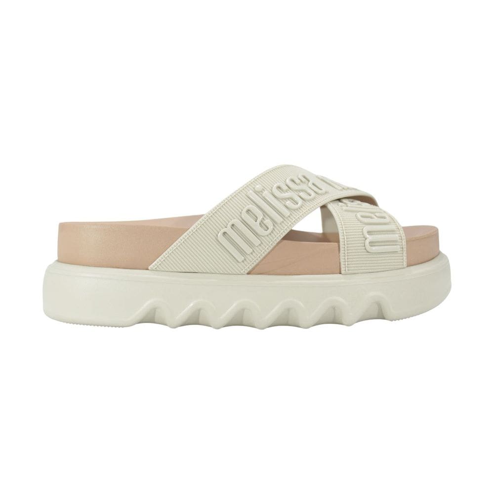 Tamanco Melissa Cross M-Lover Platform Adulto Bege/Marrom